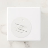 Einfache Elegante Chic Script Black & White Weddin Geschenkanhänger (Beispiel)