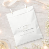 Einfache Elegante Chic Script Black & White Weddin Geschenktütchen (Ausgeschnitten)