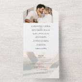 Einfache Elegante Classic Moderne Foto Hochzeit All In One Einladung (Innen Boden)