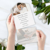 Einfache Elegante Classic Moderne Foto Hochzeit All In One Einladung