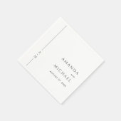 Einfache Elegante Classic Monogram Wedding Serviette (Ecke)