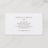 Einfache Elegante Cobalt Blue Beruflich Visitenkarte (Rückseite)