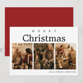 Einfache Elegante Collage Weihnachtskarte Feiertagskarte