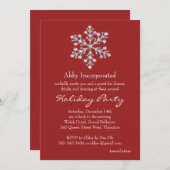 Einfache & elegante Corporate Holiday Party - rot Einladung (Vorne/Hinten)
