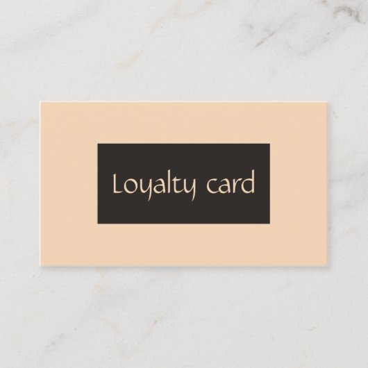Einfache Elegante Creme Gray Loyalität Treuekarte (Vorderseite)
