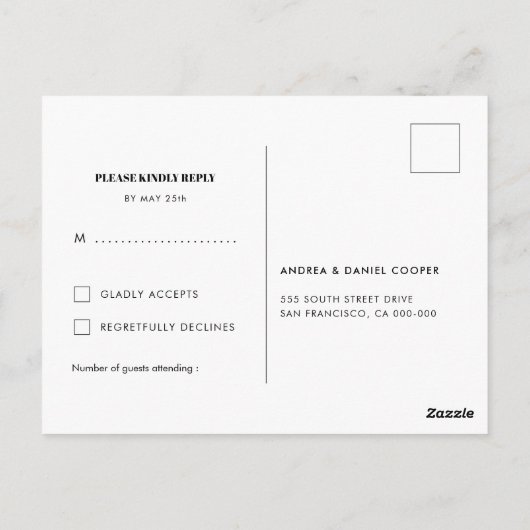 Einfache elegante Creme UAWG Postkarte (Rückseite)