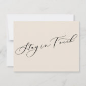 Einfache elegante Creme Wir haben eine neue Adress Mitteilungskarte (Rückseite)