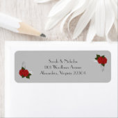 Einfache, elegante Deko-Rose-Adressenmarken (Insitu)