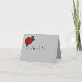 Einfache Elegante Deko Rose Hochzeit Dankeskarte