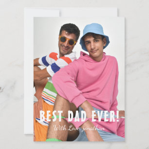 Einfache Elegante Der beste Vater für alle Zeiten  Feiertagskarte