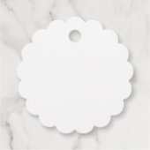 Einfache, elegante Designhochzeit Geschenkanhänger (Rückseite)
