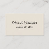 Einfache, elegante Details zur Hochzeit Begleitkarte (Rückseite)