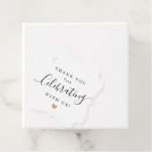 Einfache elegante Drehbuch danke Ihnen Hochzeit Geschenkanhänger (Beispiel)