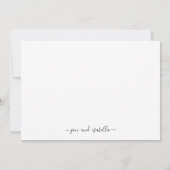 Einfache elegante Dusche Einladung (Rückseite)