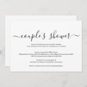 Einfache elegante Dusche Einladung (Vorne/Hinten)