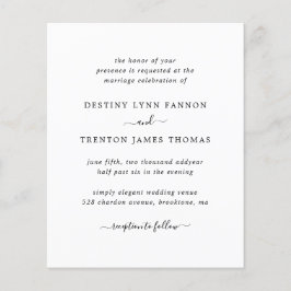 Einfache, elegante Einladung zum Hochzeitsfeiern