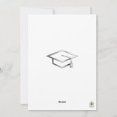 Einfache elegante Einladung zur Abschlussfeier (Rückseite)