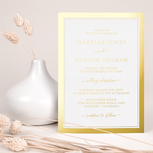 Einfache elegante Einladung zur Hochzeit