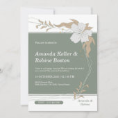 Einfache, elegante Einladung zur Hochzeit (Vorderseite)