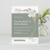 Einfache, elegante Einladung zur Hochzeit (Stehend Vorderseite)