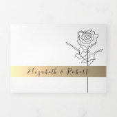 Einfache elegante Einladung zur Hochzeit mit drei  (Cover)