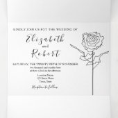 Einfache elegante Einladung zur Hochzeit mit drei  (Innenseite Mitte)