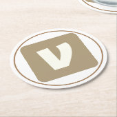 Einfache elegante Einrichtung fügt Ihren Namen Mar Runder Pappuntersetzer (Angewinkelt)