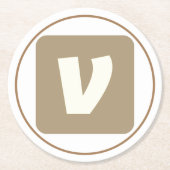 Einfache elegante Einrichtung fügt Ihren Namen Mar Runder Pappuntersetzer (Vorderseite)