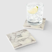 Einfache elegante Einrichtung fügt Ihren Namen Mar Steinuntersetzer (Seitenansicht)