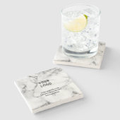 Einfache elegante Einrichtung fügt Ihren Namen Mar Steinuntersetzer (Seitenansicht)