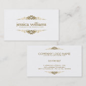 Einfache Elegante Elemente der Goldenen Flora Visitenkarte (Vorne/Hinten)