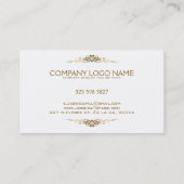 Einfache Elegante Elemente der Goldenen Flora Visitenkarte (Rückseite)