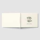 Einfache, elegante Eukalyptus-Blume Hochzeit Gästebuch (Voll)