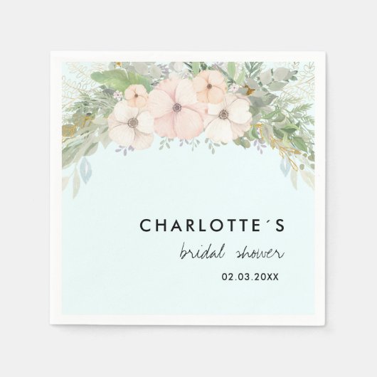 Einfache, elegante Eukalyptus, Blume Serviette (Vorderseite)