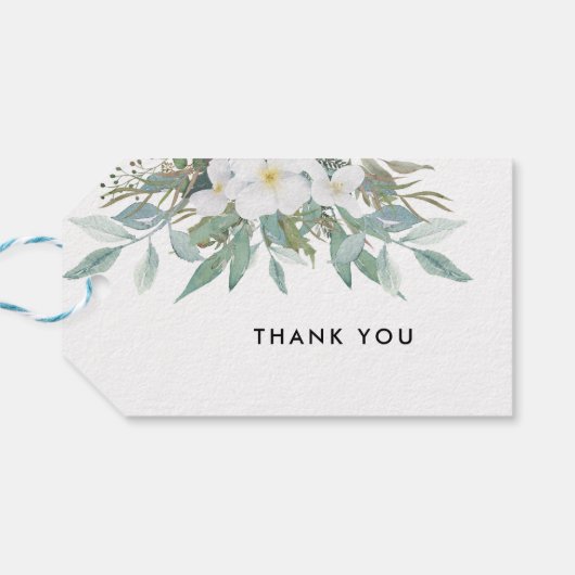 Einfache, elegante Eukalyptus Geschenkanhänger (Rückseite Horizontal)