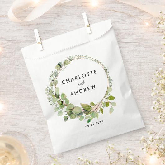 Einfache, elegante Eukalyptus Geschenktütchen (Ausgeschnitten)