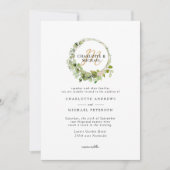 Einfache, elegante Eukalyptus-Hochzeit auf Monogra Einladung (Vorderseite)
