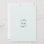 Einfache Elegante Eukalyptus Hochzeit Probe Dinner Einladung (Rückseite)