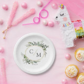 Einfache, elegante Eukalyptus Pappteller (Party)