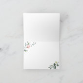 Einfache Elegante Eukalyptus Rosa Rosen 3 FOTO Dankeskarte (Innenseite)