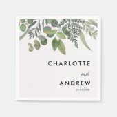 Einfache, elegante Eukalyptus Serviette (Vorderseite)