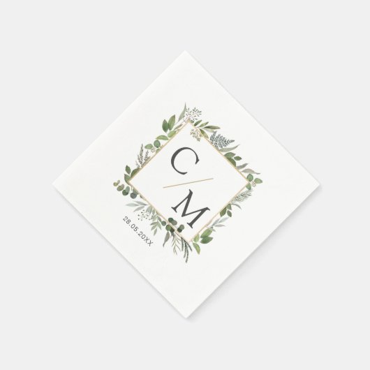 Einfache, elegante Eukalyptus Serviette (Ecke)