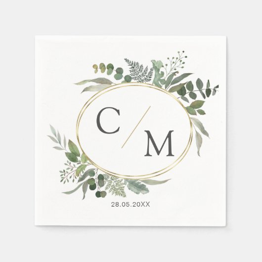 Einfache, elegante Eukalyptus-Servietten Serviette (Vorderseite)