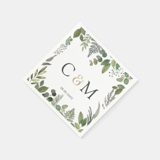Einfache, elegante Eukalyptus-Servietten Serviette (Ecke)