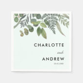 Einfache, elegante Eukalyptus-Servietten Serviette (Vorderseite)