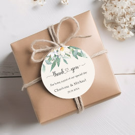 Einfache, elegante Eukalyptusblume Runder Aufkleber