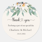 Einfache, elegante Eukalyptusblume Runder Aufkleber (Vorderseite)