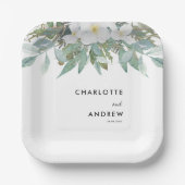 Einfache, elegante Eukalyptuspapiere - Teller (Vorderseite)