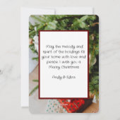 Einfache, elegante Familienfeste personalisiert Feiertagskarte (Rückseite)