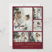 Einfache Elegante Familienfoto Collage Weihnachten (Vorderseite)